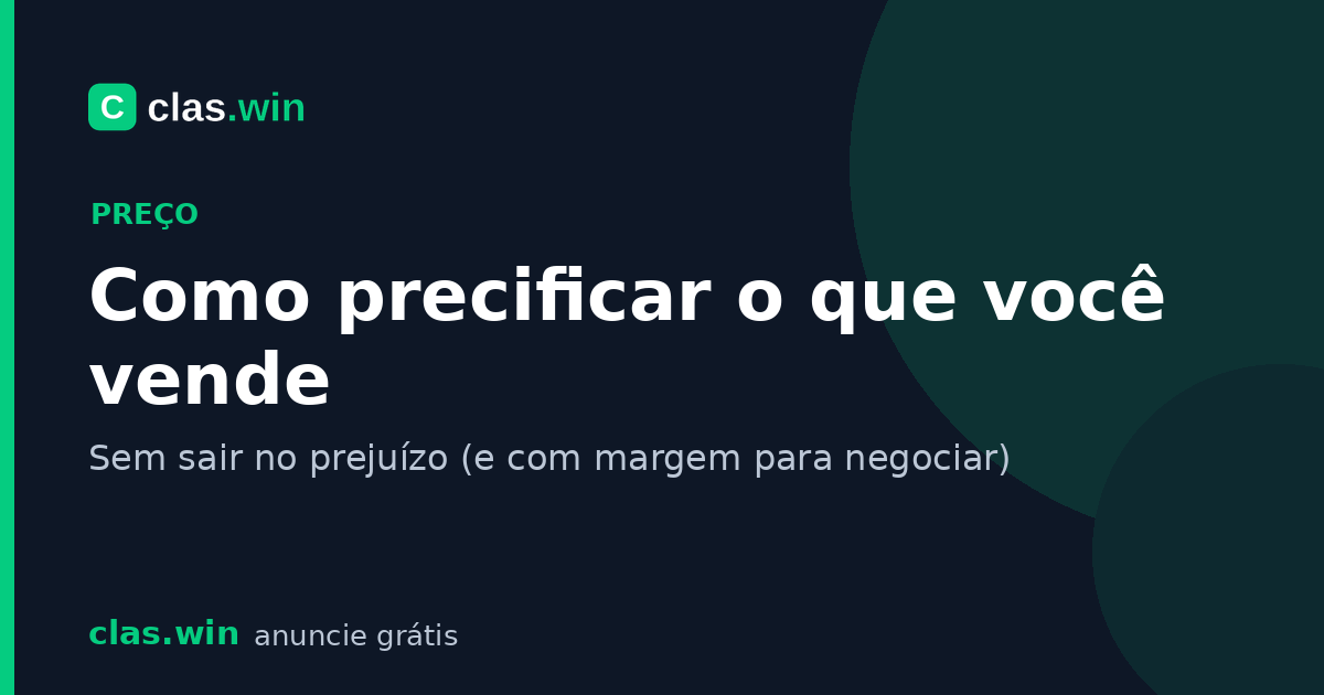 Como precificar o que você vende