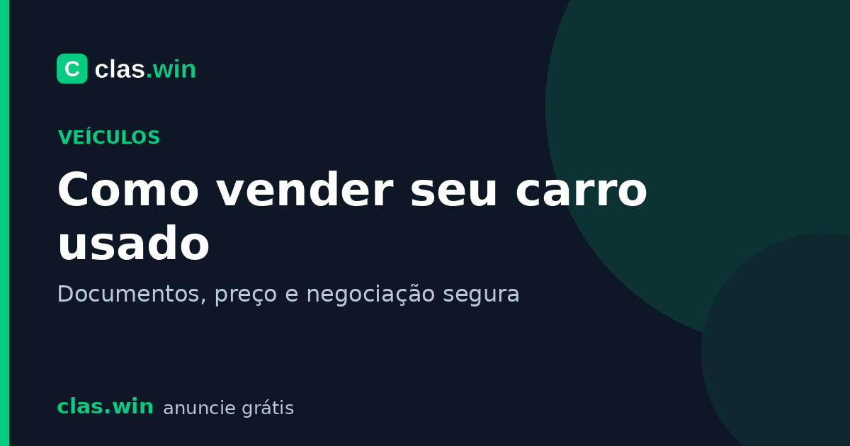 Como vender seu carro usado em 2026